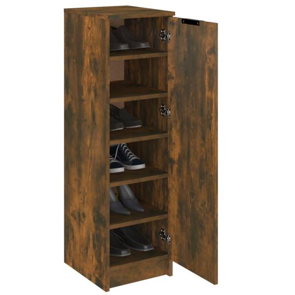 Schuhschrank Räuchereiche 30x35x100 cm Holzwerkstoff