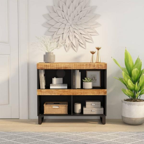 ARDEBO.de - Beistellschrank 85x33x75 cm Massivholz Mango