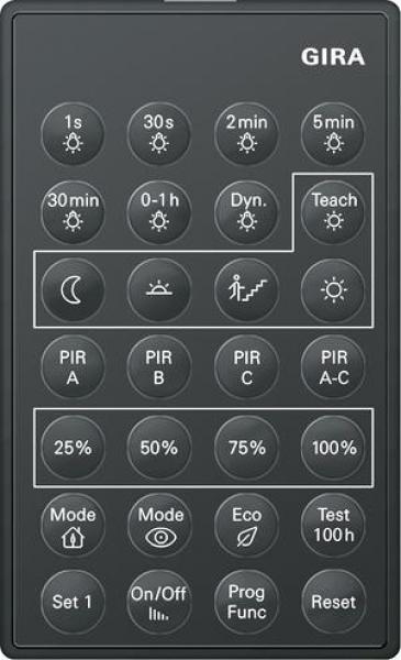 ARDEBO.de Gira 238200 IR-Fernbedienung PIR 1