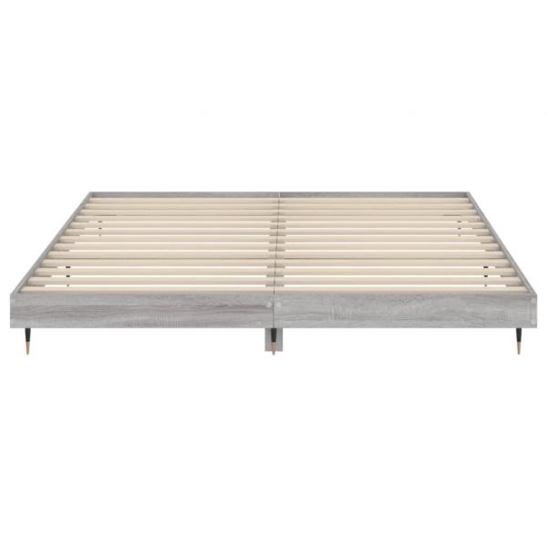 Bettgestell Grau Sonoma 160x200 cm Holzwerkstoff