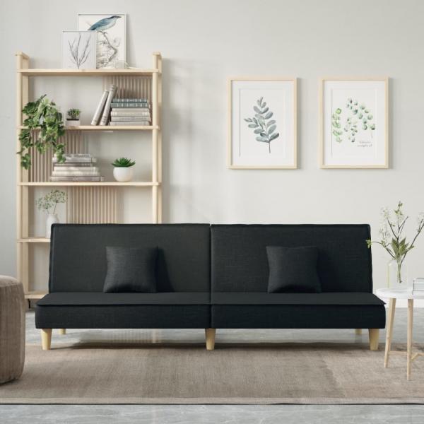 ARDEBO.de - Schlafsofa Schwarz Stoff