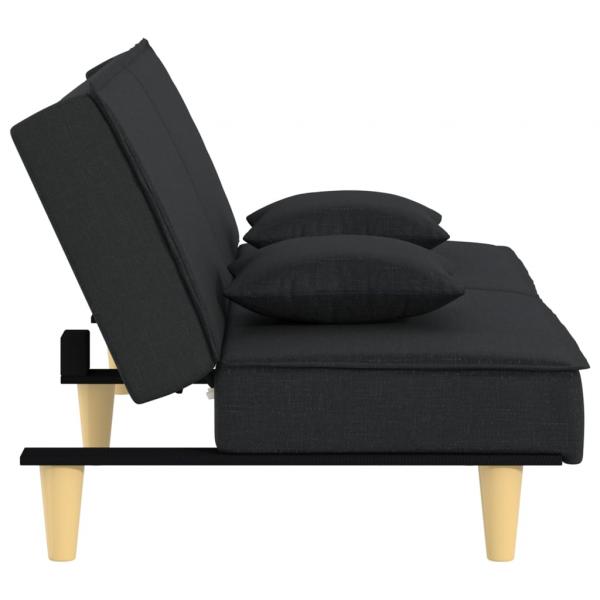 Schlafsofa Schwarz Stoff