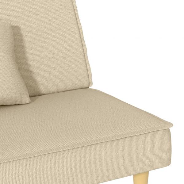 Schlafsofa Creme Stoff