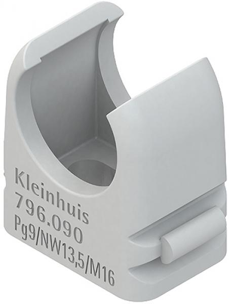 ARDEBO.de - 796.110 RO-CLIP-Rohrschelle, für Kabel-Ø 18-19 mm, Kunststoff PP, RAL 7035, lich