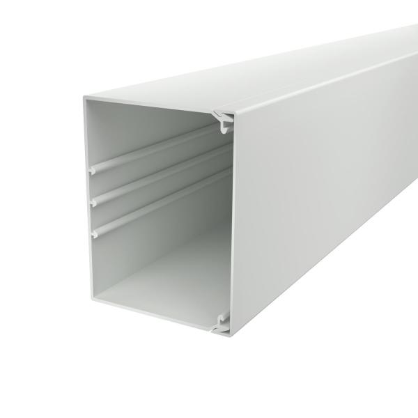 Obo Bettermann WDK100130LGR Wand- und Deckenkanal mit Bodenlochung 100x130x2000, PVC, lichtgrau (Menge: 2 m je Bestelleinheit)