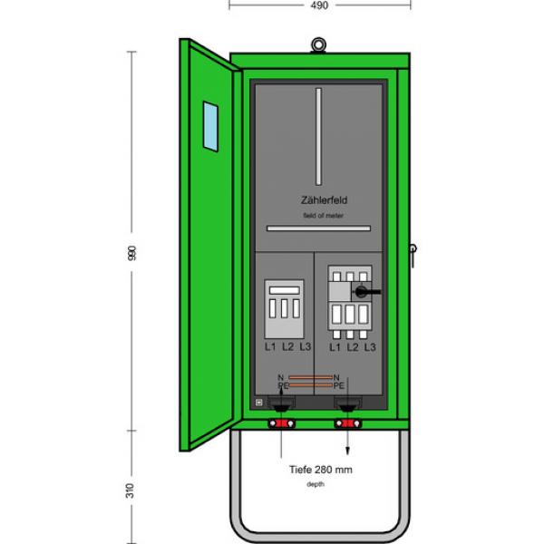 Elektra Tailfingen A 80-1Z Anschlussschrank 55 kVA mit beigepackt