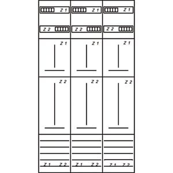 Eaton Electric ZSD-Z39A1075 Zählerfeld, 3-feldrig, vorbereitet, Version Z39A1075