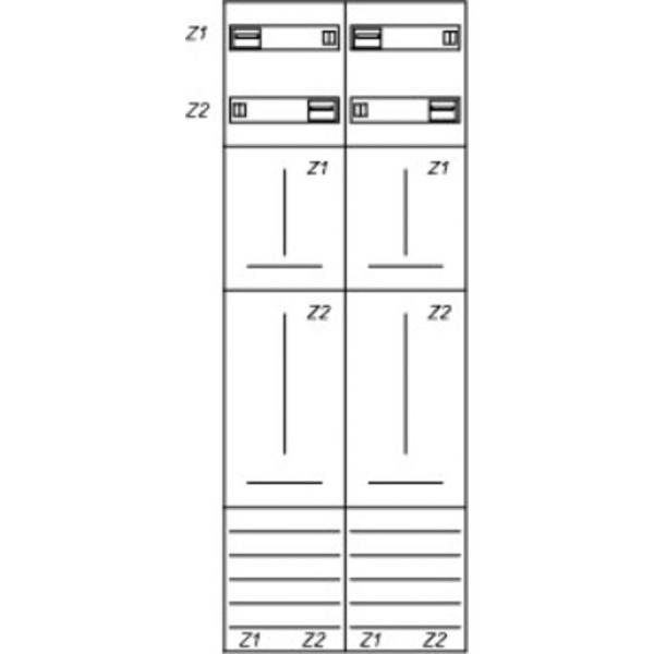 ARDEBO.de - ZSD-Z29A0575 Zählerfeld, 2-feldrig, vorbereitet, Version Z29A0575