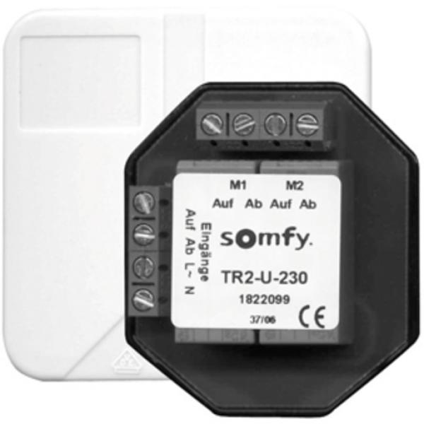 Somfy 1822108 TR2-U-230 - Trennrelais Aufputz für 1-2 Antriebe