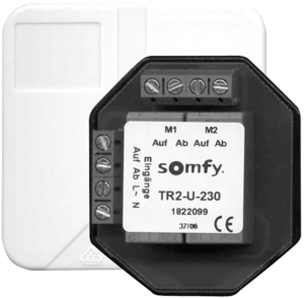 Somfy 1822108 TR2-U-230 - Trennrelais Aufputz für 1-2 Antriebe