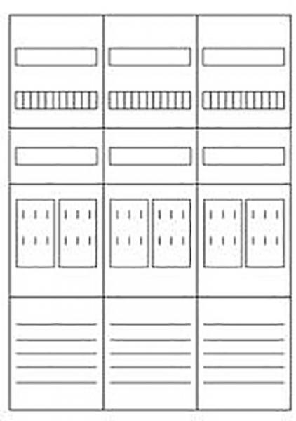 ARDEBO.de - ZSD-Z37B0022 Zählerfeld, 3-feldrig, vorbereitet, Version Z37B0022