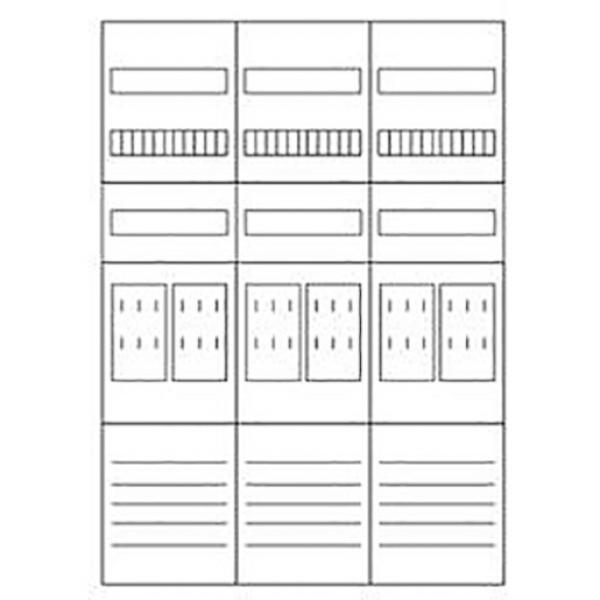 Eaton Electric ZSD-Z37B0022 Zählerfeld, 3-feldrig, vorbereitet, Version Z37B0022