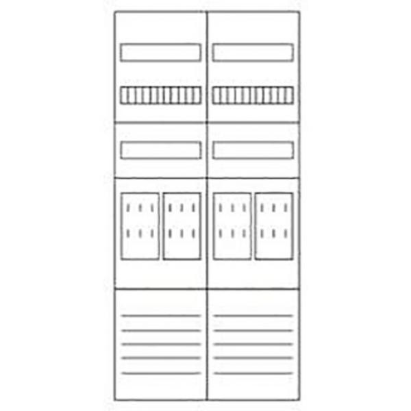 Eaton Electric ZSD-Z27B0019 Zählerfeld, 2-feldrig, vorbereitet, Version Z27B0019