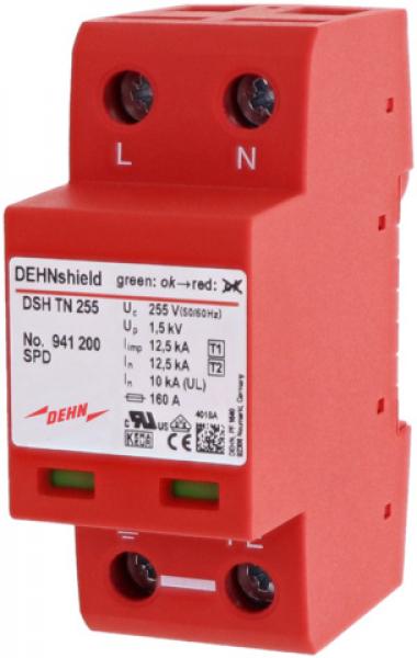 Dehn + Söhne DSH TN 255 Anwendungsopt. Kombi-Ableiter DEHNshield Typ 1+2 für einphasige TN-Sy