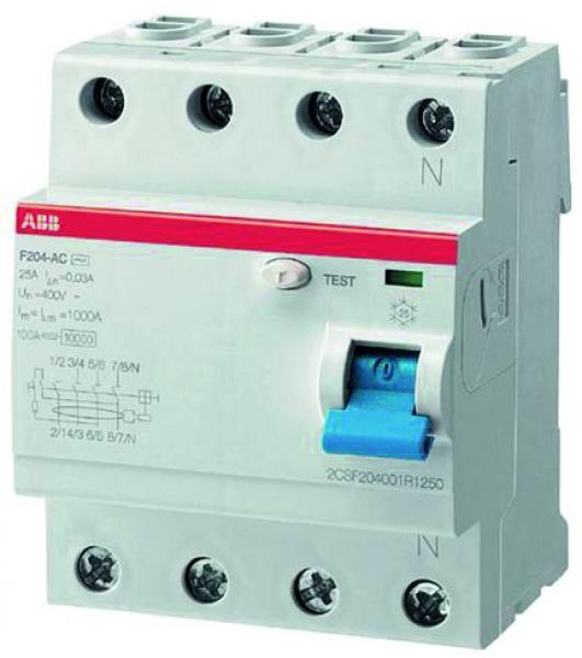 Abb FI  F204B+63/0.03 F204B+63/0,03 FI-Schutzschalter 4P,TypB+,63A,30mA,kurzzeitverz