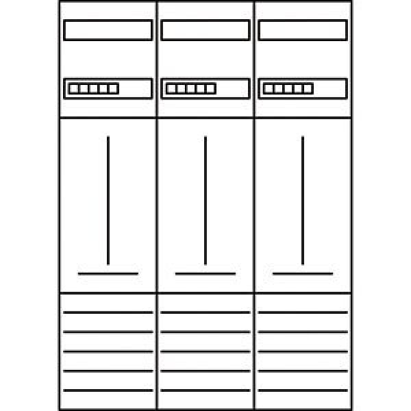 Eaton Electric ZSD-Z37A1333 Zählerfeld, 3-feldrig, vorbereitet, Version Z37A1333