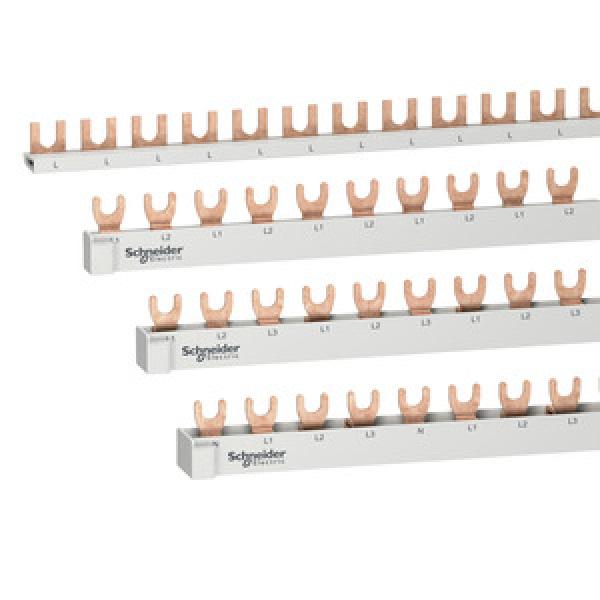 Schneider Electric R9XFH357 Resi9 Phasenschiene Gabel, 3P, 57 TE, 63A, ablängbar