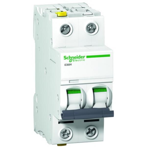 Schneider Electric A9F07202 Leitungsschutzschalter iC60H, 2P, 2A, C Charakteristik