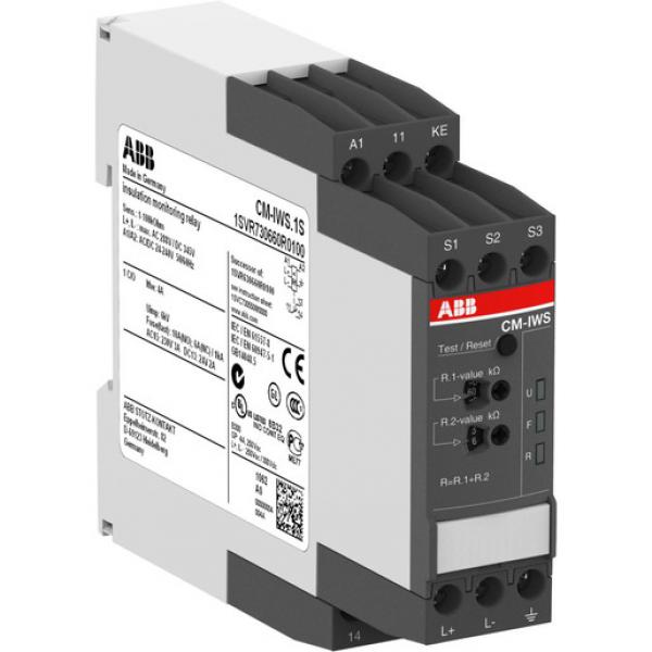 Abb CM-IWS.1S CM-IWS.1S Isolationsüberwachungsrelais 1We, 1-100kOhm, 24-240VAC/DC