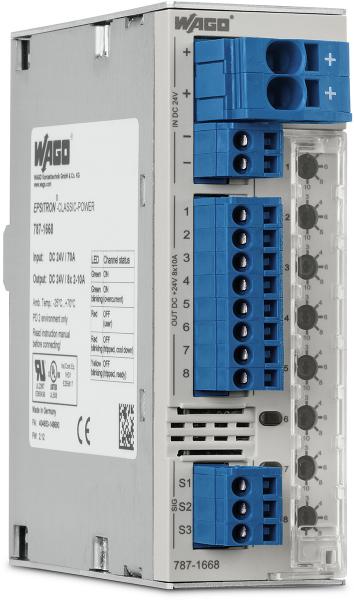 Wago 787-1668/006-1000 Elektronischer Schutzschalter8-kanaligEingangsspannung DC 24 V