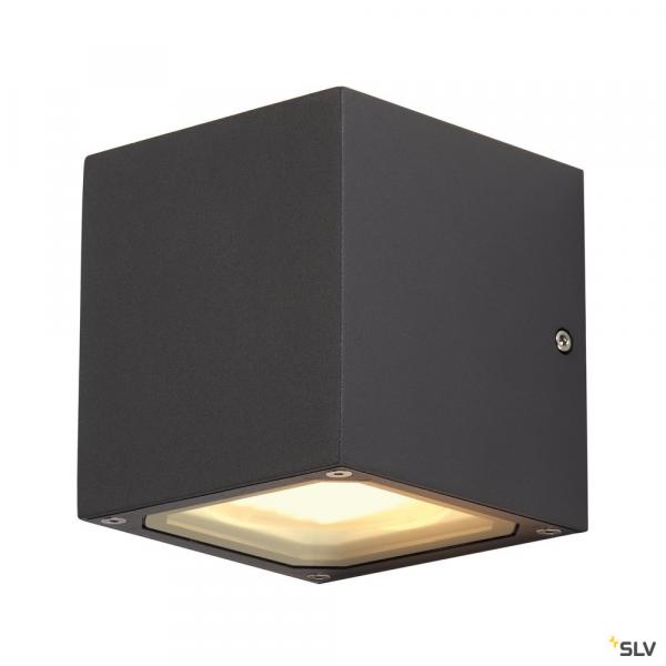 Slv 232535 SITRA CUBE, Outdoor Wandleuchte, TCR-TSE, IP44, anthrazit, max. 18W