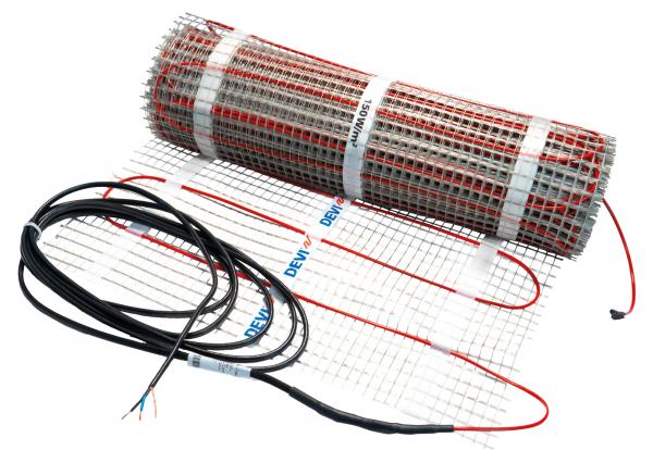 DEVImat 150 Dünnbettheizmatte 150 W/m²  Fläche 3,0 m², 0,5 x 6,0 m, selbstkleb.