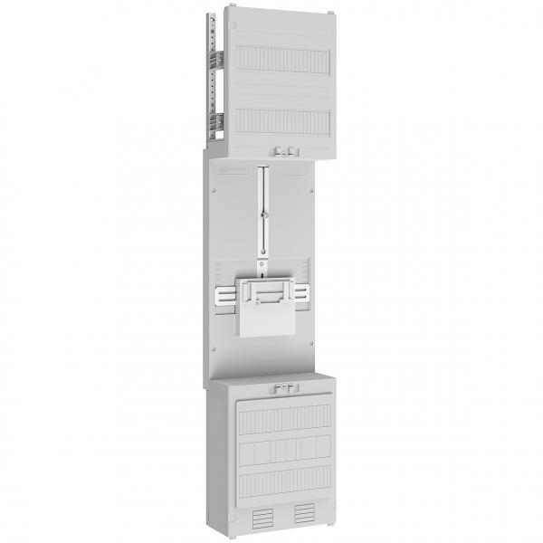 ARDEBO.de - Z17001 Zählerfeld 3Pkt 1Z o,V,/ o,B, mit Schienen 5-polig, BxH : 250x1050mm