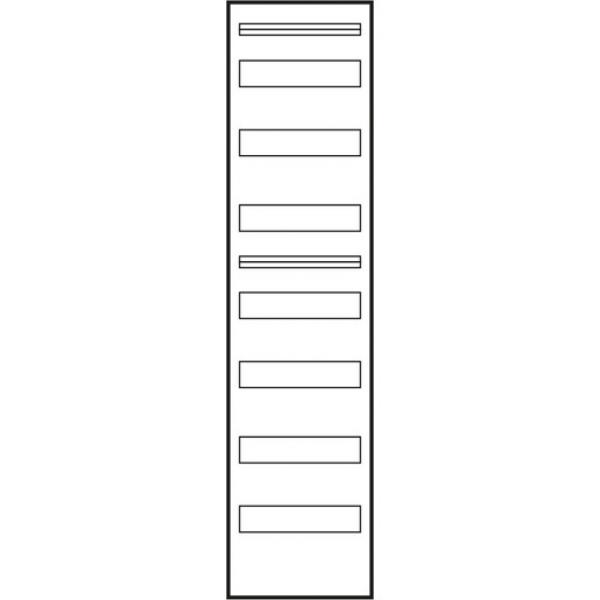 Abn VR17 Verteilerfeld 1V 7x Gerätetragschiene 1V7, 84TE, BxH: 250x1050mm