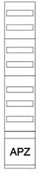 Eaton Electric ZSD-V19/APZ Verteilerfeld, 9-reihig, H=1350mm, inkl. abgeschottetem und plombier