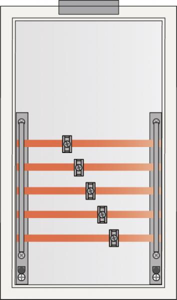 Abn GAG136N Anschlußgehäuse komplett, SAS 5x250A 5 x 250A Sammelschienen