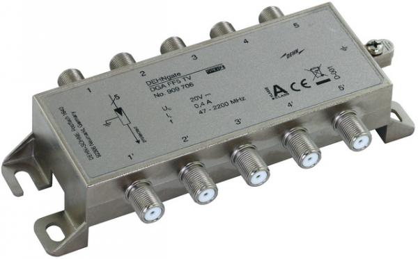 Dehn + Söhne DGA FF5 TV Fünffach-Überspannungsableiter DEHNgate 5 Kanäle für 75 Ohm TV- und S