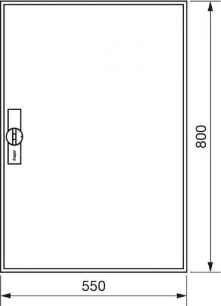 ARDEBO.de Hager FWB52D Feldverteiler, AP, IP44, SKII, 800x550x160mm, leer, univers, mit Abdeckung (125mm)