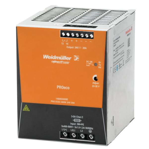 ARDEBO.de - PRO ECO3 480W 24V 20A Gleichstromversorgung, 480 W, 20 A @ 55 °C