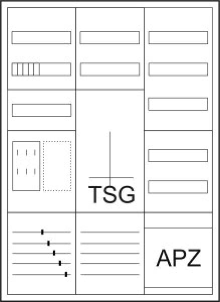 ARDEBO.de - ZSD-ZTV-1100-BKE-I/APZ Zähler-Komplettschrank für eHZ, ohne Bestückung