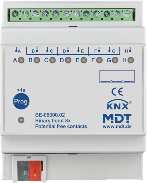 ARDEBO.de - BE-08000.02 Binäreingang 8-fach, 4TE, REG, Ausführung potentialfrei