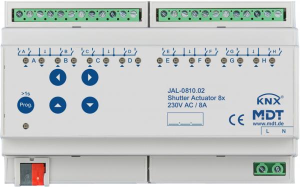 ARDEBO.de - JAL-0810.02 Jalousieaktor 8-fach, 8TE, REG, 8 A, 230 V AC