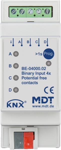 ARDEBO.de - BE-04000.02 Binäreingang 4-fach, 2TE, REG, Ausführung potentialfrei