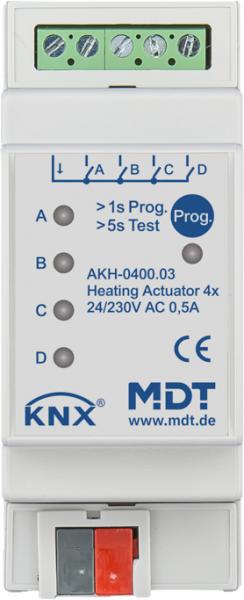 ARDEBO.de - AKH-0400.03 Heizungsaktor 4-fach, 2TE, REG, 24-230 V AC