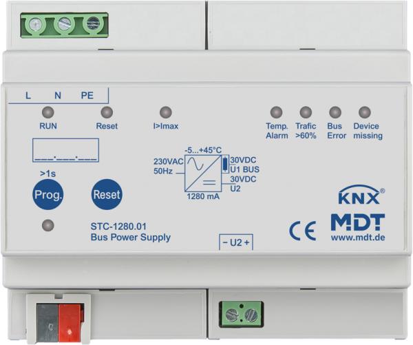 ARDEBO.de - STC-1280.01 Busspannungsversorgung mit Diagnosefunktion, 6TE, REG, 1280 mA