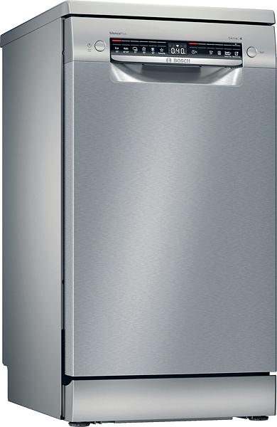 ARDEBO.de - SRS4HMI61E Standspüler 45cm silber inox, Serie 4, 845 x 450 x 600 mm, 43 dbVario