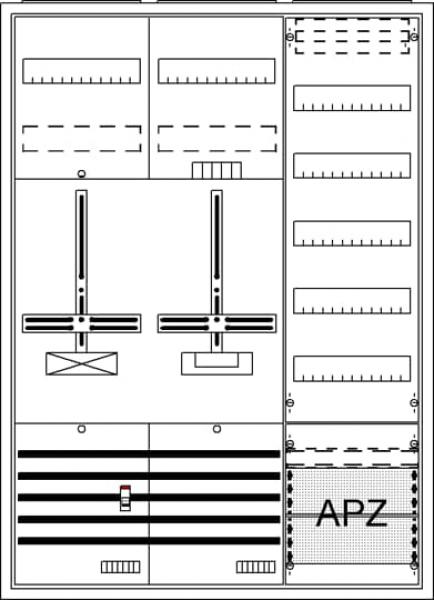 ARDEBO.de - DA37GC DA37GC Komplettschrank, AP Dreipunkt, A37 1Z1S1V5A2
