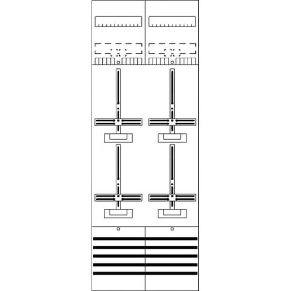 Striebel & John DF29B4 DF29B4 Zählerfeld 9RE 4Z vorverdrahtet mit Zählerkreuz