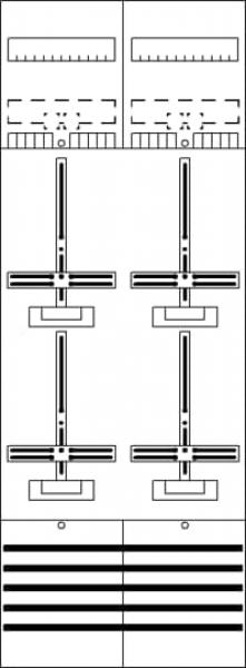 Striebel & John DF29B4 DF29B4 Zählerfeld 9RE 4Z vorverdrahtet mit Zählerkreuz