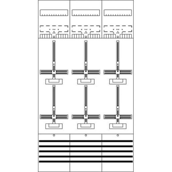 Striebel & John DF39B6 DF39B6 Zählerfeld 9RE 6Z vorverdrahtet mit Zählerkreuz