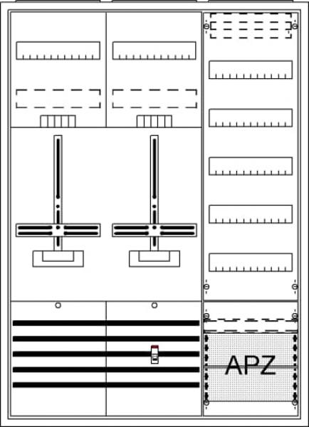 ARDEBO.de - DA37GG DA37GG Komplettschrank, AP Dreipunkt, A37 2Z1V5A2