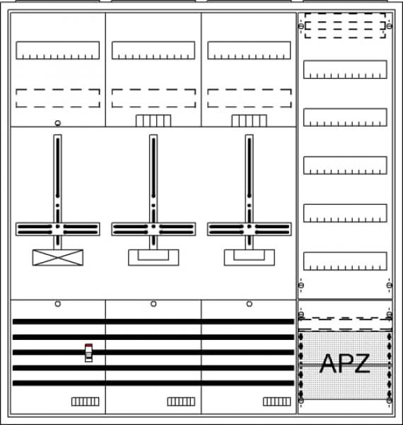 Striebel & John DA47GH DA47GH Komplettschrank, AP Dreipunkt, A47 2Z1S1V5A2