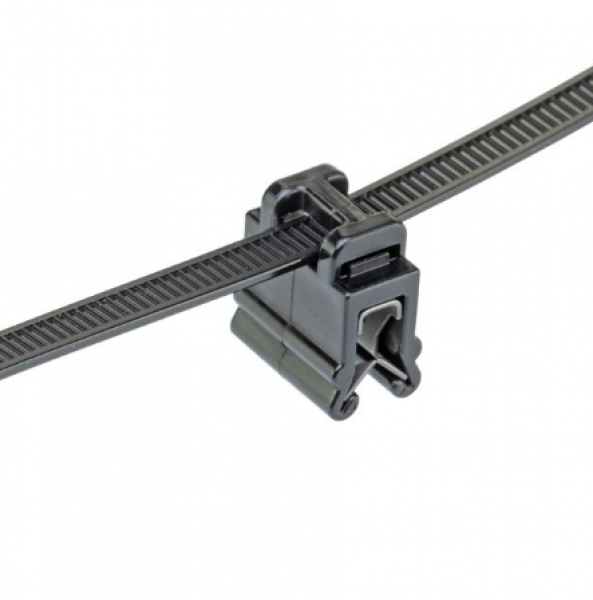 Panduit CMEA12-2S-D300 EdgeClip/Kabelbinder(oben),Schwarz,Hohe Hitze/UV PA6.6,0.7-3mm,0° (Menge: 500 Stück je Bestelleinheit)