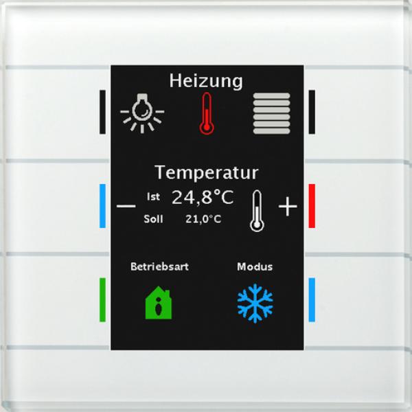 ARDEBO.de - BE-GT20W.02 Glastaster II Smart mit Farbdisplay, Weiß