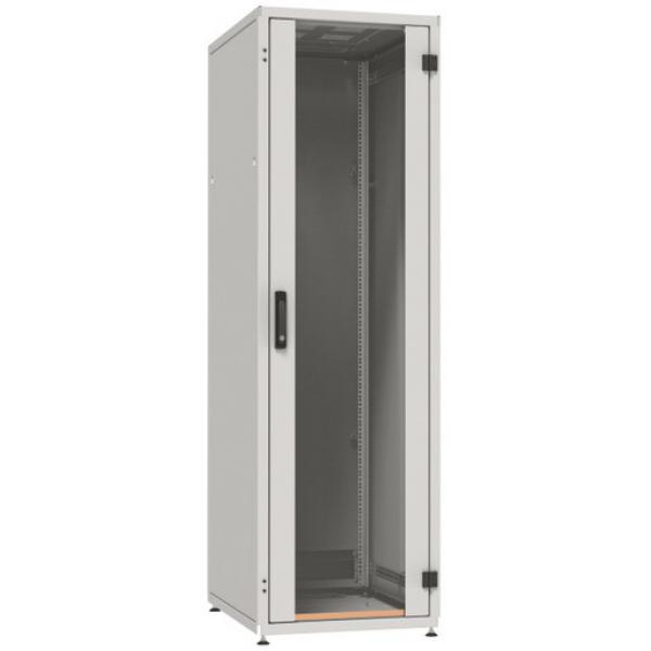 Newlec NNCSN24HE800800.01 Netzwerkschrank 24HE, 800x800mm, Fronttür Glas 1-tlg., Rücktü