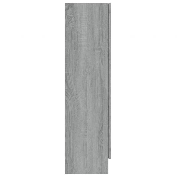 Vitrinenschrank Grau Sonoma 82,5x30,5x115 cm Holzwerkstoff